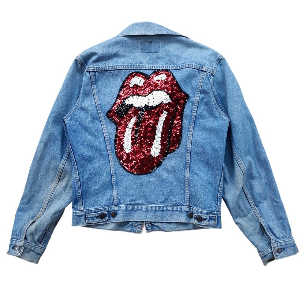 Vintage Levi's Type III Trucker Jacket Embellished Upcycled Sojara 42" Chest